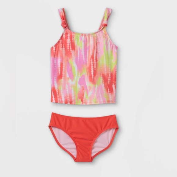 Girls' Tie-Dye Print Tankini Set- Cat & Jack - size XL (14/16) plus - new - Picture 1 of 4